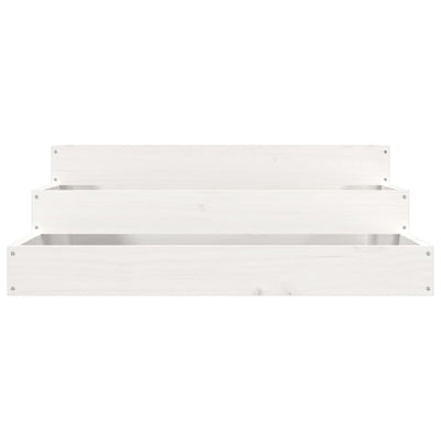 Kukkalaatikko valkoinen 78x78x27 cm täysi mänty - Vuodevaatteet