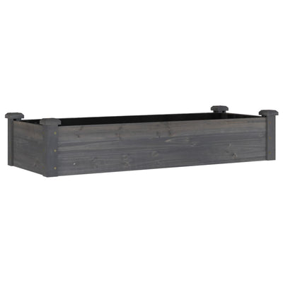 Kukkalaatikko vuorauksella harmaa 120x45x25 cm täysi kuusi - Vuodevaatteet