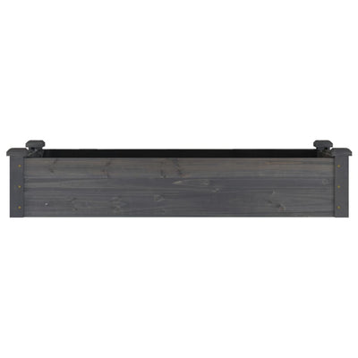 Kukkalaatikko vuorauksella harmaa 120x45x25 cm täysi kuusi - Vuodevaatteet