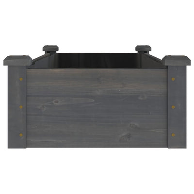 Kukkalaatikko vuorauksella harmaa 120x45x25 cm täysi kuusi - Vuodevaatteet