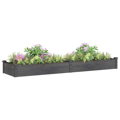 Kukkalaatikko vuorauksella harmaa 240x60x25 cm täysi kuusi - Vuodevaatteet
