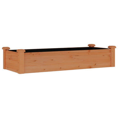 Kukkalaatikko vuorauksella ruskea 120x45x25 cm täysi kuusi - Vuodevaatteet
