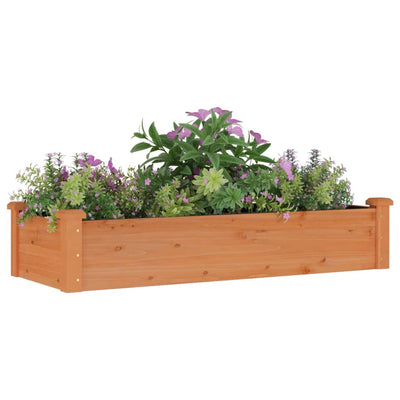 Kukkalaatikko vuorauksella ruskea 120x45x25 cm täysi kuusi - Vuodevaatteet