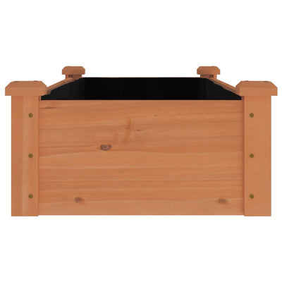Kukkalaatikko vuorauksella ruskea 120x45x25 cm täysi kuusi - Vuodevaatteet