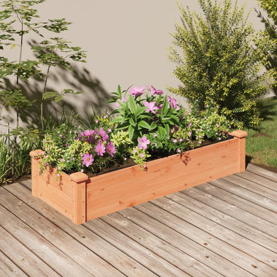 Kukkalaatikko vuorauksella ruskea 120x45x25 cm täysi kuusi - Vuodevaatteet