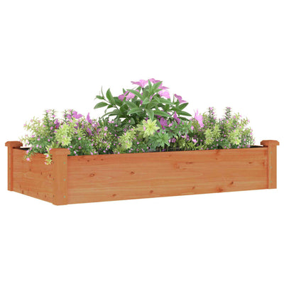 Kukkalaatikko vuorauksella ruskea 120x60x25 cm täysi kuusi - Vuodevaatteet