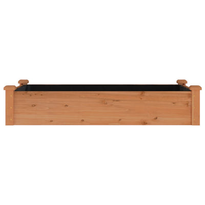 Kukkalaatikko vuorauksella ruskea 120x60x25 cm täysi kuusi - Vuodevaatteet