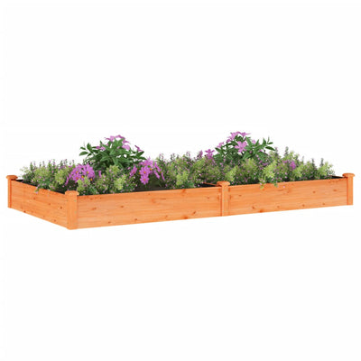 Kukkalaatikko vuorauksella ruskea 240x120x25 cm täysi kuusi - Vuodevaatteet