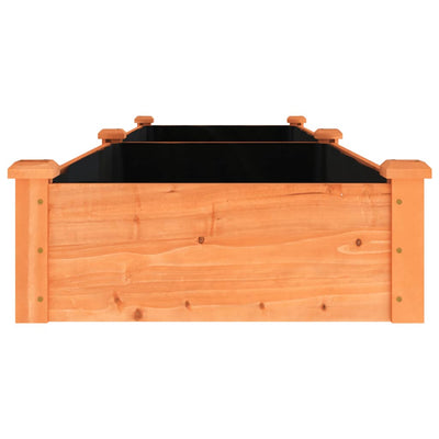 Kukkalaatikko vuorauksella ruskea 240x60x25 cm täysi kuusi - Vuodevaatteet