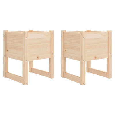 Kukkalaatikot 2 kpl 40x40x52,5 cm täysi mänty - Vuodevaatteet