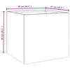 Kukkalaatikot 2 kpl 49x47x46 cm Corten teräs - Vuodevaatteet