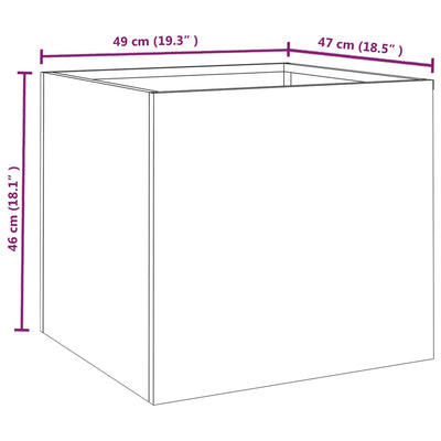 Kukkalaatikot 2 kpl 49x47x46 cm Corten teräs - Vuodevaatteet