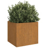 Kukkalaatikot 2 kpl 49x47x46 cm Corten teräs - Vuodevaatteet