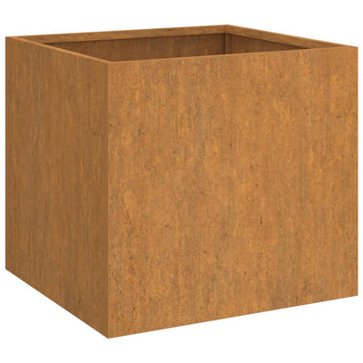 Kukkalaatikot 2 kpl 49x47x46 cm Corten teräs - Vuodevaatteet