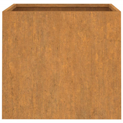 Kukkalaatikot 2 kpl 49x47x46 cm Corten teräs - Vuodevaatteet