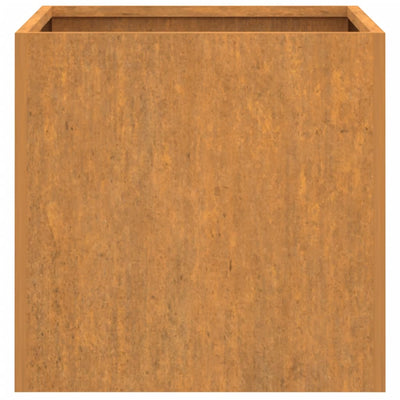 Kukkalaatikot 2 kpl 49x47x46 cm Corten teräs - Vuodevaatteet