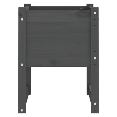 Kukkalaatikot 2 kpl harmaa 40x40x52,5 cm täysi mänty - Vuodevaatteet