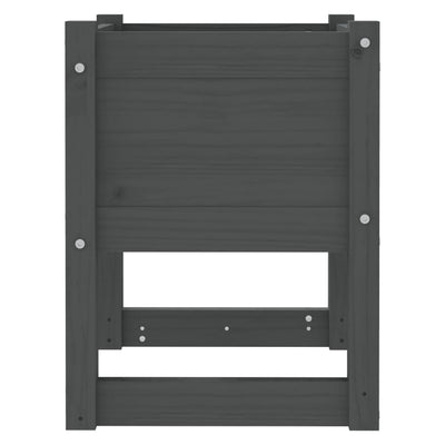 Kukkalaatikot 2 kpl harmaa 40x40x52,5 cm täysi mänty - Vuodevaatteet