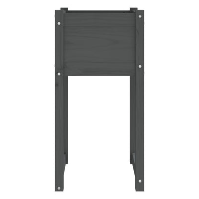 Kukkalaatikot 2 kpl harmaa 40x40x81 cm täysi mänty - Vuodevaatteet