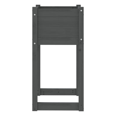 Kukkalaatikot 2 kpl harmaa 40x40x81 cm täysi mänty - Vuodevaatteet