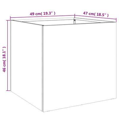 Kukkalaatikot 2 kpl hopea 49x47x46 cm ruostumaton teräs - Vuodevaatteet