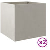 Kukkalaatikot 2 kpl hopea 49x47x46 cm ruostumaton teräs - Vuodevaatteet