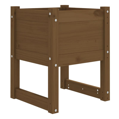 Kukkalaatikot 2 kpl hunajanruskea 40x40x52,5 cm täysi mänty - Vuodevaatteet