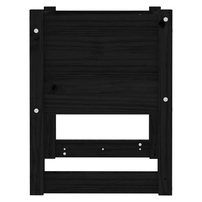 Kukkalaatikot 2 kpl musta 40x40x52,5 cm täysi mänty - Vuodevaatteet