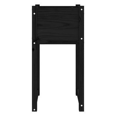 Kukkalaatikot 2 kpl musta 40x40x81 cm täysi mänty - Vuodevaatteet