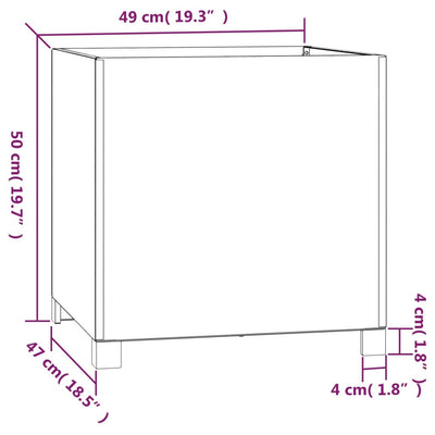 Kukkalaatikot 2 kpl ruoste 49x47x50 cm säänkestävä teräs - Vuodevaatteet