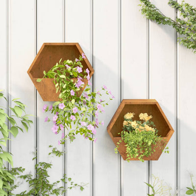 Kukkalaatikot 2 kpl ruoste Corten teräs 30x10x25 cm - Vuodevaatteet