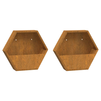 Kukkalaatikot 2 kpl ruoste Corten teräs 46x10x40 cm - Vuodevaatteet