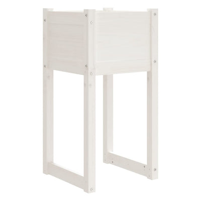 Kukkalaatikot 2 kpl valkoinen 40x40x81 cm täysi mänty - Vuodevaatteet