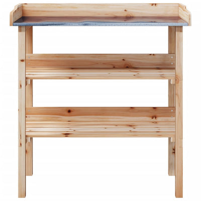 Kukkapöytä hyllyillä 78x38x82,5 cm täysi kuusi
