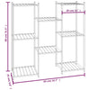 Kukkateline 83x25x80 cm musta rauta