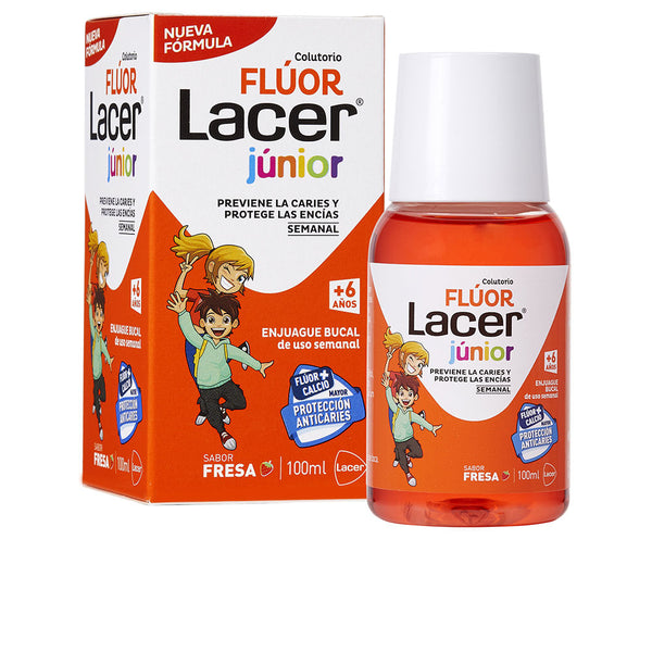 Lacer Flúor viikoittainen mansikka 0,2% 100 ml | Vuodevaatteet.fi