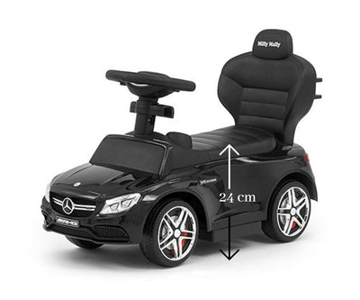 Lasten auto työntötangolla Mercedes-Amg C63 Coupe Musta - Vuodevaatteet.fi