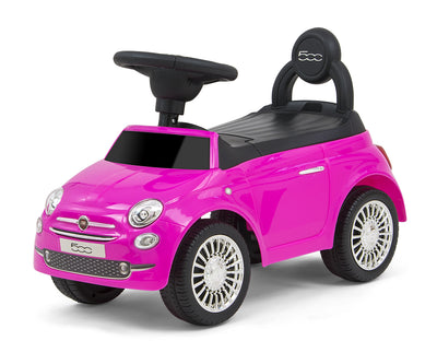 Lasten potkuauto Fiat 500 Vaaleanpunainen - Vuodevaatteet.fi