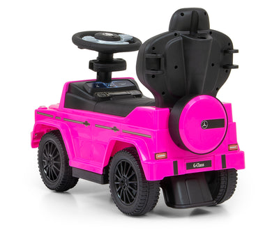 Lasten potkuauto kahvalla Mercedes G350D Pinkki - Vuodevaatteet.fi