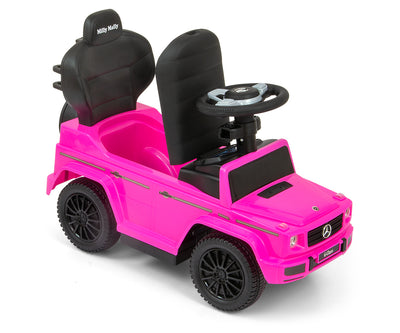 Lasten potkuauto kahvalla Mercedes G350D Pinkki - Vuodevaatteet.fi
