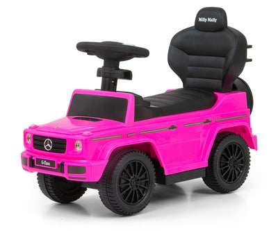 Lasten potkuauto kahvalla Mercedes G350D Pinkki - Vuodevaatteet.fi
