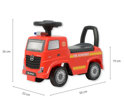 Lasten potkuauto Mercedes-Benz Fire Truck Punainen - Vuodevaatteet.fi