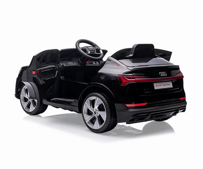 Lasten sähköauto - Audi E-Tron Sportback 4X4 Musta - Vuodevaatteet.fi