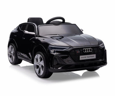 Lasten sähköauto - Audi E-Tron Sportback 4X4 Musta - Vuodevaatteet.fi