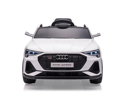 Lasten sähköauto - Audi E-Tron Sportback 4X4 Valkoinen - Vuodevaatteet.fi
