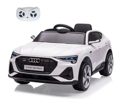 Lasten sähköauto - Audi E-Tron Sportback 4X4 Valkoinen - Vuodevaatteet.fi