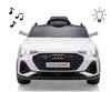 Lasten sähköauto - Audi E-Tron Sportback 4X4 Valkoinen - Vuodevaatteet.fi