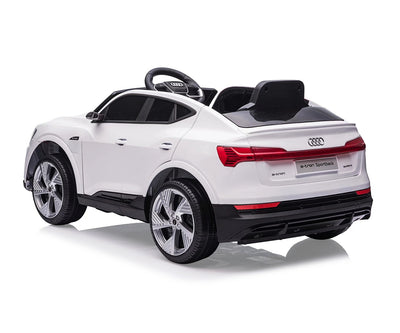 Lasten sähköauto - Audi E-Tron Sportback 4X4 Valkoinen - Vuodevaatteet.fi