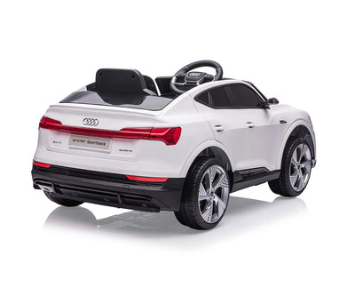 Lasten sähköauto - Audi E-Tron Sportback 4X4 Valkoinen - Vuodevaatteet.fi