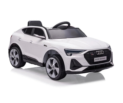 Lasten sähköauto - Audi E-Tron Sportback 4X4 Valkoinen - Vuodevaatteet.fi